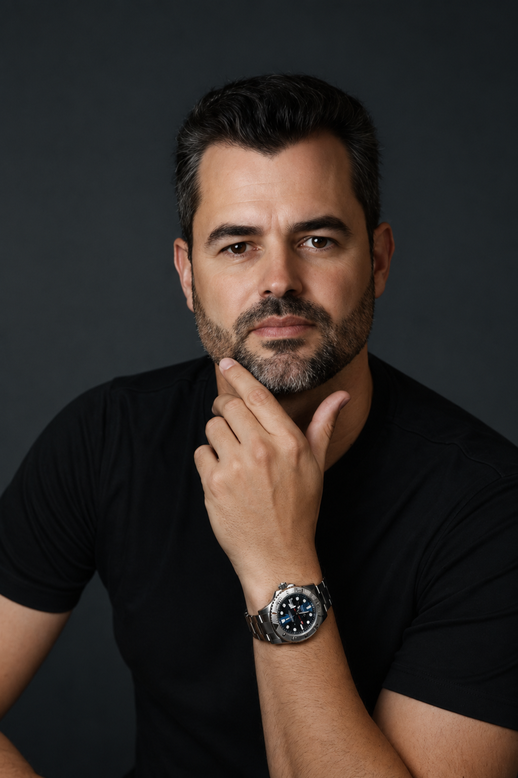 Aurélio Azevedo, psicólogo clínico e hipnoterapeuta, em retrato profissional